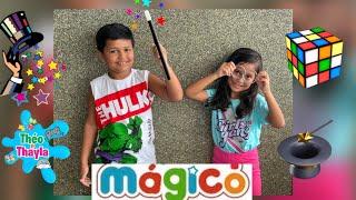 THÉO E THAYLA BRINCAM  DE MÁGICO  magic kids