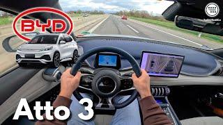 BYD Atto 3 204Hp POV TEST DRIVE  Top Speed  0-100kmh