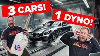 VRP Whipple m113ks dyno logging and AMG GTS gets base reading before mods