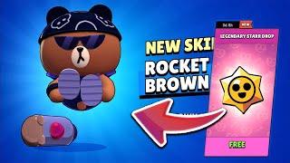 ROCKET BROWN BROCK LEGENDARY NEW GIFTS BRAWL STARS UPDATE