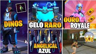 URGENTE NOVO FREE FIRE LITE ANGELICAL AZUL OURO ROYALE E DINOS DE VOLTA - NOVIDADES FREE FIRE