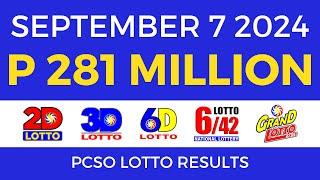 Lotto Result Today 9pm September 7 2024  PCSO Complete