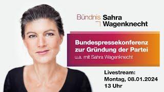 Bundespressekonferenz zur Gründung der Partei Bündnis Sahra Wagenknecht