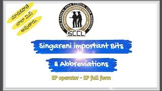 Singareni Most important Bits for all exams Dont Miss EP operators& Jr Assistant aspirants