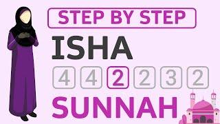 How to Pray 2 Rakat Sunnah Isha Salah - Step by Step for Beginners & New Muslims Sunni Hanafi Female