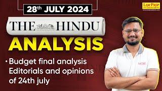 Daily HINDU News Paper Analysis  28th july  The HINDU for CLAT 2025 by Swatantra Sir