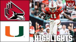 Ball State Cardinals vs. Miami Hurricanes  Full Game Highlights  ESPN College Football