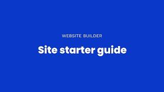 Website Builder Site Starter Guide How to Build Your Website