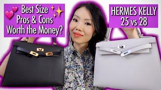 HERMES KELLY SELLIER 25 vs 28 DETAILED REVIEW Dimensions Pros & Cons Which is Better? 愛馬仕Kelly包包