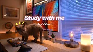 6-Hour Study with Me & My Cat  Pomodoro Timer Lofi Relaxing Music  Day 60