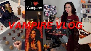 cookie dough balls vampire diaries reading vampire books SPOOKY ATMOSPHERIC VLOG.