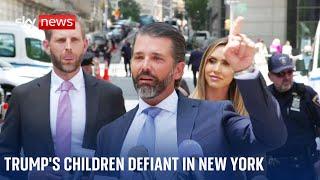In full Donald Trump Jr calls the Hush Money Trial a witch hunt