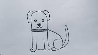 how to draw dog drawing easy step by step@aaravdrawingcreative1112