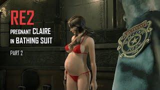 RE2 half-nude mod - Pregnant Claire meeting Marvin PART 2 孕婦克蕾兒 里昂 泳裝系列2