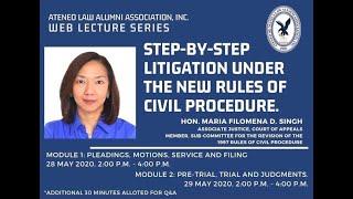 Module 1 Step by Step Litigation Under the New Rules of Civil Procedure