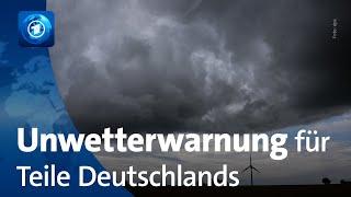 Unwetter und Starkregen in Teilen Deutschlands möglich