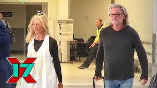 Kurt Russell And Goldie Hawn Excited To Be Home As They Land At LAX