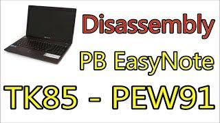 How To Open & Clean Fan Packard Bell EasyNote TK85 - PEW91 Series  Disassembly Notebook
