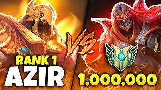 Rank 1 Azir vs 1000000 Mastery Zed HOW TO MID GAP GUIDE