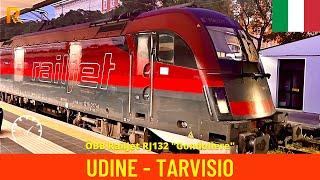 Cab ride Udine - Tarvisio Ferrovia Pontebbana - train drivers view in 4K