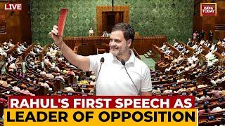 Rahul Gandhi LIVE Rahul Gandhis First Speech As Leader Of Opposition LIVE  Lok Sabha LIVE