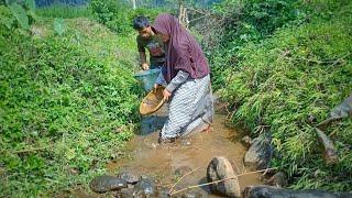 Menangkap Ikan di Sungai Dengan Cara Tradisional  Marak Ikan di Sungai  Makan Bersama Keluarga