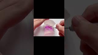 ASMR Scotch tape ball with frozen purple crystals #shorts