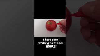 CRAZY Hyper-Realistic apple drawing #shorts #1kchallenge #1000 #pov