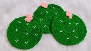 Crochet Cactus Coaster Tutorial