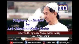 Ittehad  by Late Maulana Kalbe Sadiq  Short Clip