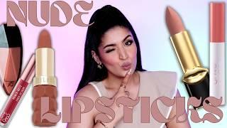 10 Nude Lipsticks I Am Currently Loving  Swatches With & Without Makeup  Shreya Jain