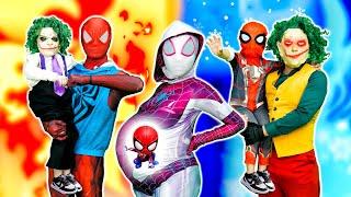 TEAM SPIDER-MAN vs BAD GUY TEAM   Where Is KID SPIDER MAN ???  LIVE ACTION STORY 