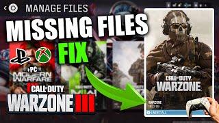 How to FIX Install Missing Files on WARZONE 3 EASILY  PS5 XBOX & PC  Install Files and Play