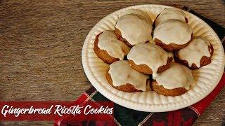 Gingerbread Ricotta Cookies with Lemon Glaze