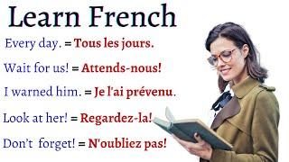 Learn COMMON FRENCH Sentences Phrases Words and Pronunciation for Everyday life Conversations