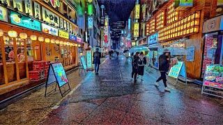 Tokyo Heavy Rain Mini Night Walk in Shinjuku Japan • 4K HDR