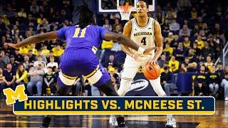 McNeese St. at Michigan  Highlights  Big Ten Mens Basketball  Dec. 29 2023