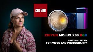 ZHIYUN Molus X60 RGB  Practical Use Review For Video And Photography