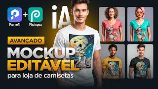  INCRÍVEL Aprenda criar Mockup e Estampa de Camisetas com IA e manter arquivo editável.