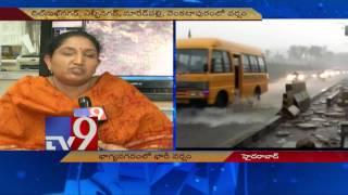 Heavy rain pounds Hyderabad throws life out of gear - TV9