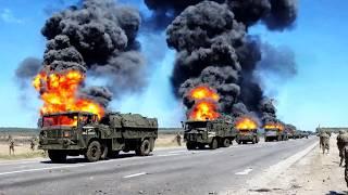 What a Day Russian Tank Convoy is NAILED in AMBUSH by Ukrainian Guided Missile Launcher TOW from US