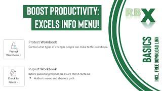 Boost Productivity Excel’s Info Menu