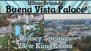 Hilton Orlando Buena Vista Palace Room Tour  1 King Room with Disney Springs View  January 2023