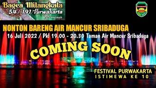 Air mancur sribaduga purwakarta  Resmi dibuka kondisi terkini july 2022