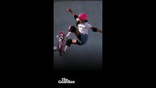 Arisa Trew lands 720 Australian teen makes skateboarding history – vertical video