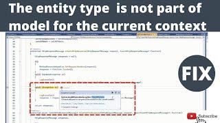 The entity type  is not part of the model for the current context