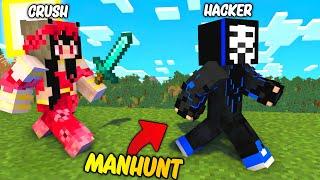 Speedrunner VS Hunter With My Crush But I Become a Hacker in Minecraft...