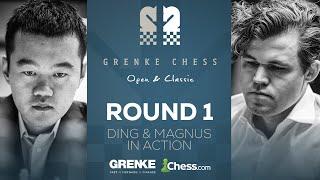 Magnus Ding MVL Rapport & More Kickoff Fast Classical  GRENKE Chess Classic 2024 Rds 1&2