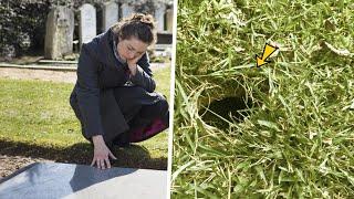 Woman Finds Hole Next To Husbands Grave Her Face Turns Pale After Finding This