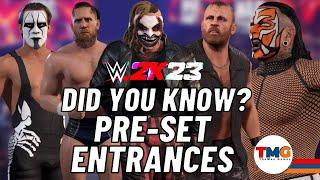 WWE 2K23  Did You Know Mens Preset Entrances?  TheMan Games